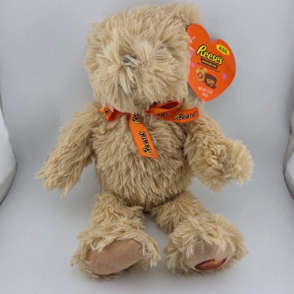 Reeses Teddy Bear Plush Galerie Candy Gifts Tan‎ Furry Bear Only With Tag